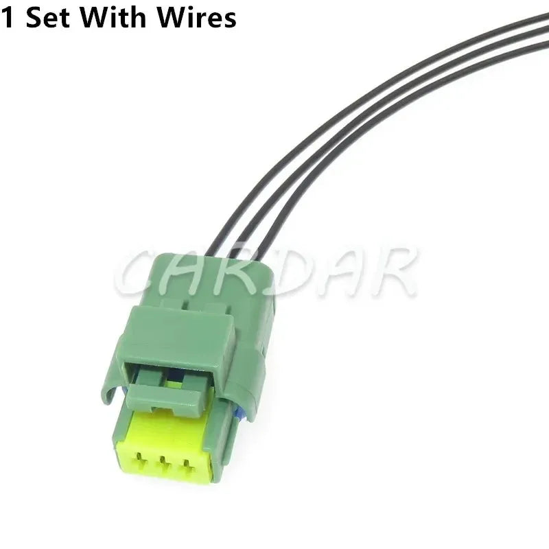 3 Pin 1.5 Series 211PC032S5049 Green Automobile Water Temperature Sensor Wire Cable Socket With Terminal