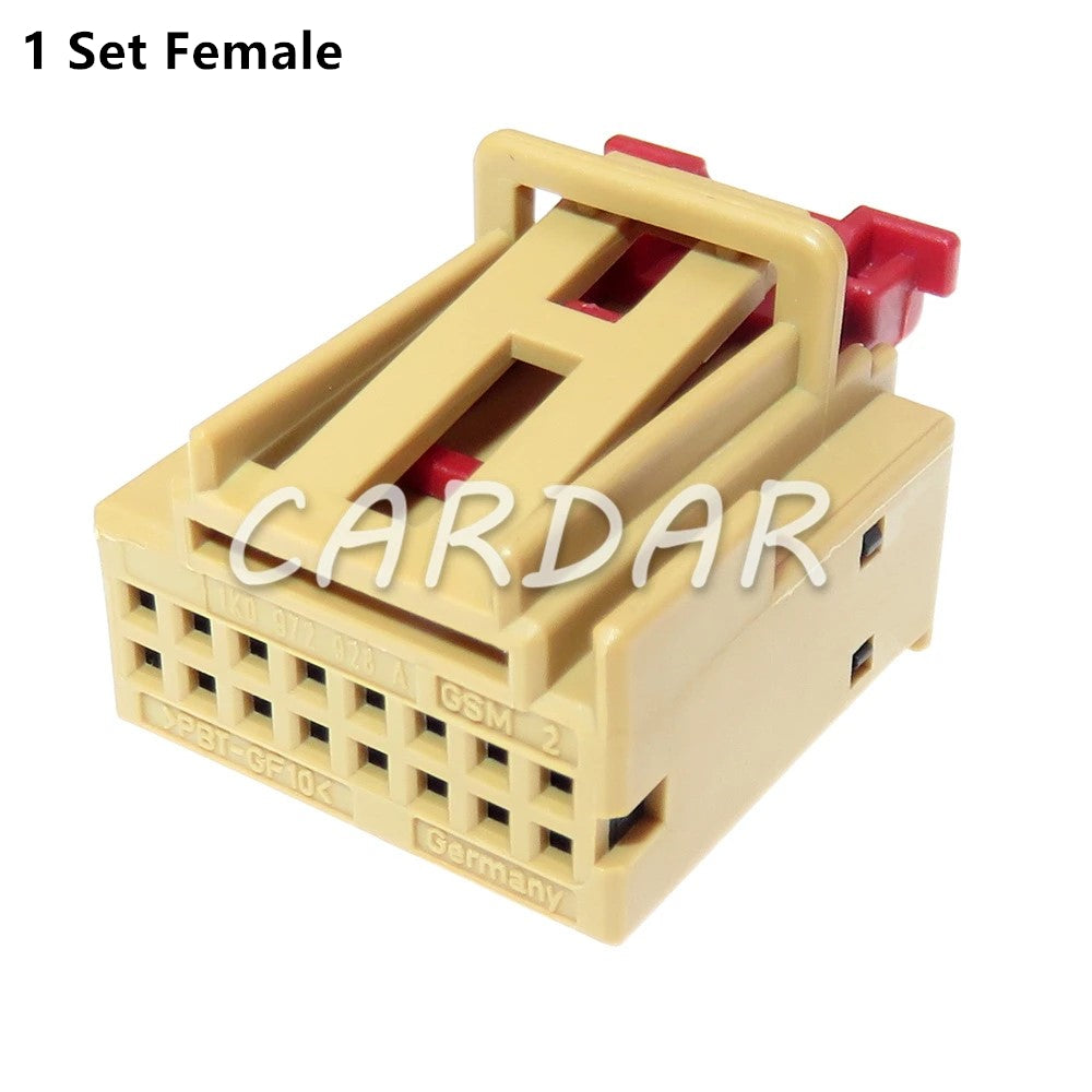 16 Pin 1K0 972 928 A Automotive Automatic Air Conditioning Panel Wire Cable Socket 1K0972928A For VW Audi