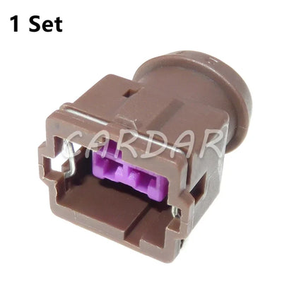 2 Pin 3.5 Series Auto Wiring Socket Cable Wire Unsealed Plastic Brown Connetcor With Terminal