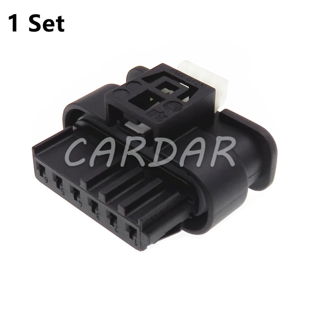 6 Pin 1.2 Series Automotive Electric Cable Plastic Housing Socket With Terminal and Rubber Seals For VW Audi