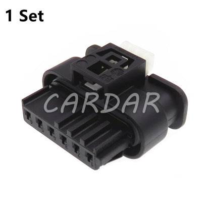 6 Pin 1.2 Series Automotive Electric Cable Plastic Housing Socket With Terminal and Rubber Seals For VW Audi