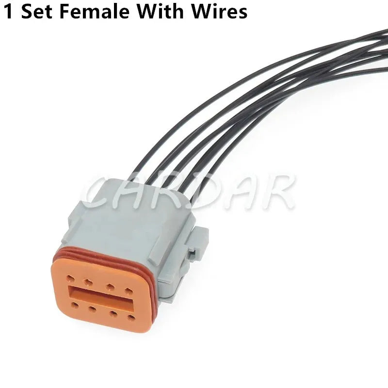 8 Pin DT04-8P-L012 DT06-8S Auto Large Current Power Sealed Connector With Flange Wiring Terminal Socket