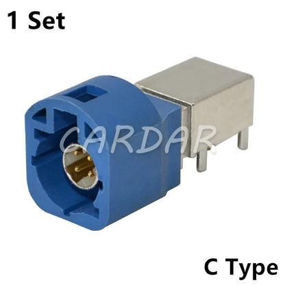 LVDS 4 Pin PCB Socket Bent Pin Automotive Male HSD Connectors Universal Auto Fakra Connector