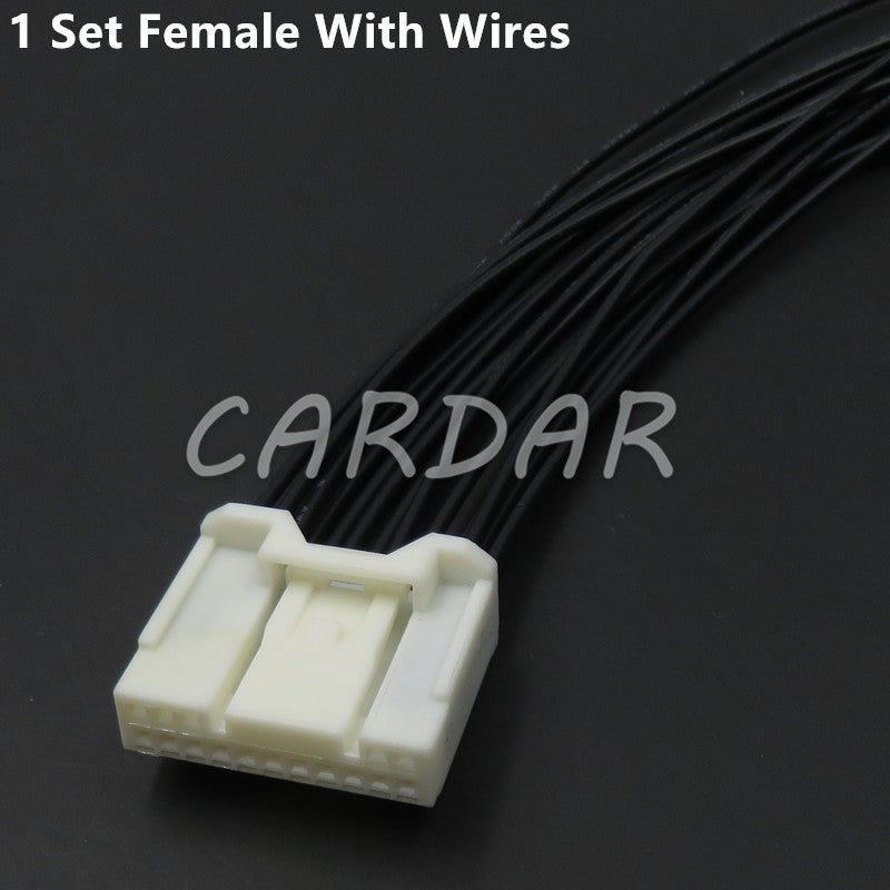 16 Pin Auto Rearview Mirror Switch Electric Wire Harness Male Female Socket For Toyota 6098-7336 6098-4008