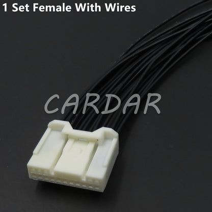 16 Pin Auto Rearview Mirror Switch Electric Wire Harness Male Female Socket For Toyota 6098-7336 6098-4008