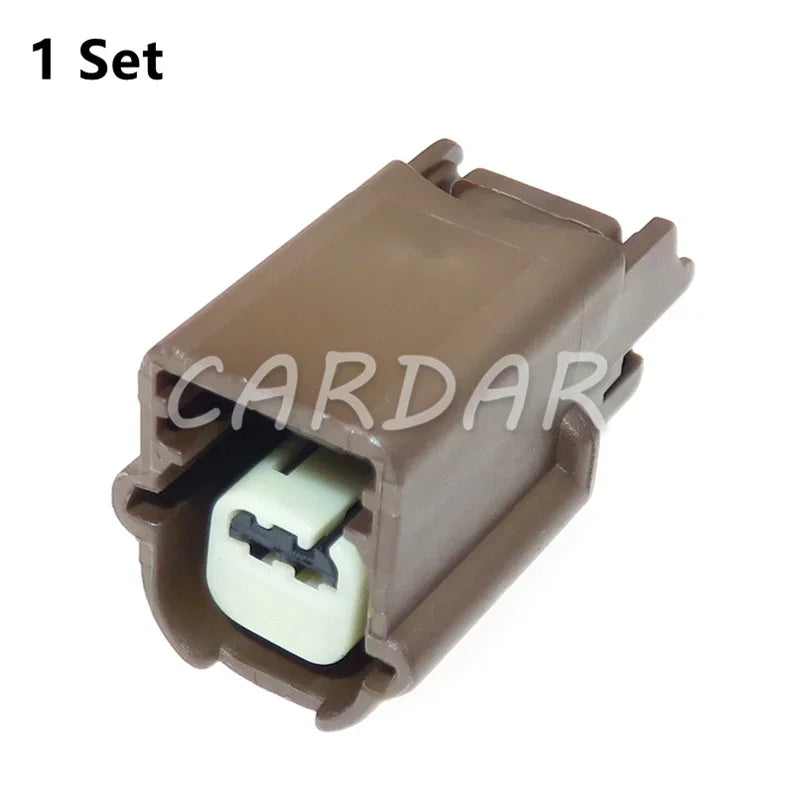 2 Pin 0.6 Series Auto Wiring Terminal Connector Automotive Plastic Brown Electric Wire Socket