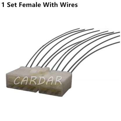 10 Pin 6.3mm Auto Electrical Connector Car ABS Plug Wire Sockets With Terminals