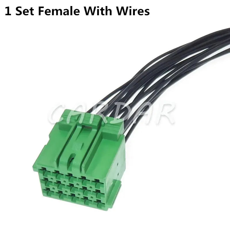 15 Pin Green Automobile Wire Harness Socket Car Plastic Housing Unsealed Connector Auto Parts 1-967623-2