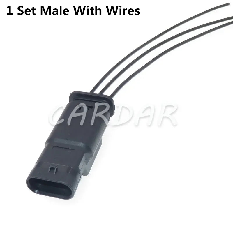 3 Pin 1488991-1 Auto Reversing Radar Probe Cable Socket Waterproof Wire Plug For Ford Land Rover