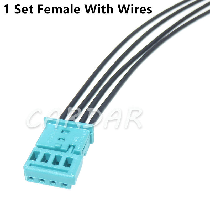 4 Pin 968813-9 1452576-9 Auto Wiper Sensor Plugs Door Light Atmosphere Lights Wire Socket Connector For BMW