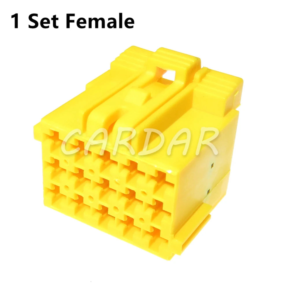 15 Pin Yellow Automotive Power Amplifier Male Female Docking Plastic Housing Unsealed Socket 1-967628-3 1-967623-3