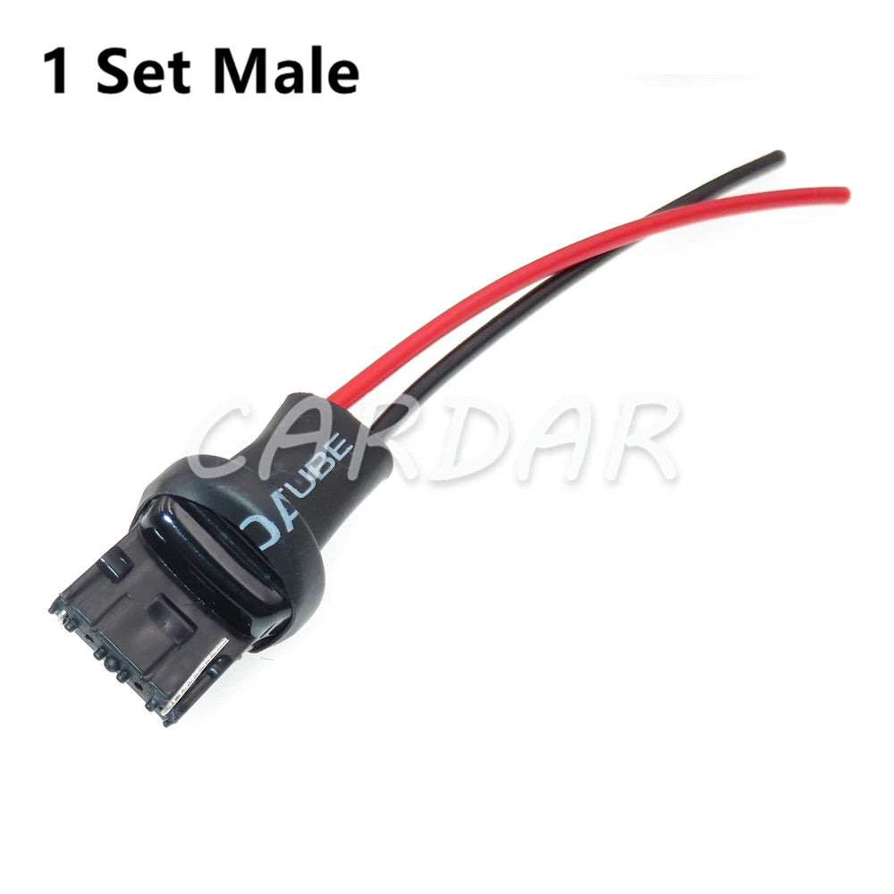 2 Pin T20 W21W 7440 LED Bulb Holder LED Socket Adapter Connector LED Parking Side Light Lamp Wiring Harness Adaptor Socket