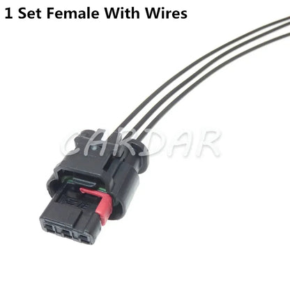 3 Pin 1488991-1 Auto Reversing Radar Probe Cable Socket Waterproof Wire Plug For Ford Land Rover