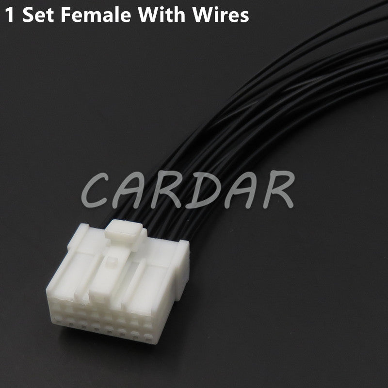 16 Pin MG610360 7123-7169 Auto CD Audio Wire Plug AUX Modification Wire Socket For Mazda