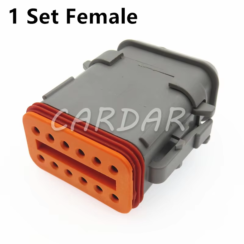 12 Pin DT04-12P-E008 DT04-12S-E008 Car Cable Socket Car Window Plastic Housing Wire Connector