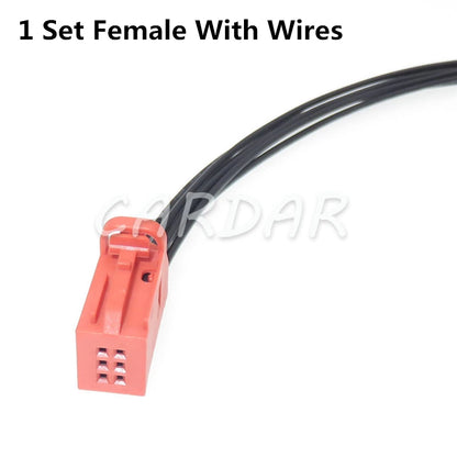 6 Pin 4D0 971 636B 1534121-3 4D0971636B Red Car Tire Pressure Alarm Wiring Harness Unsealed Socket