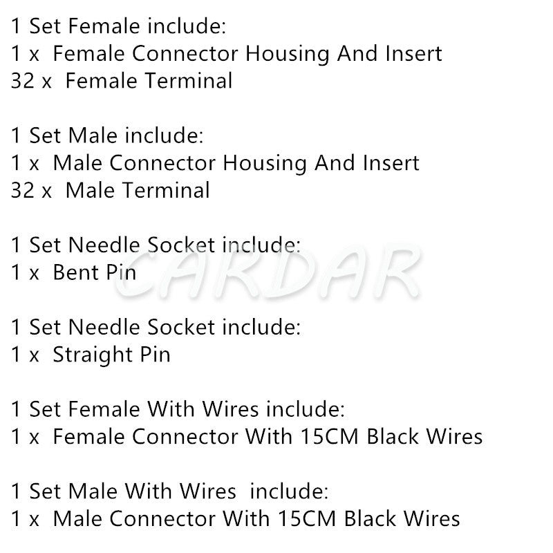 32 Pin MX34032SF1 MX34032PF1 Automotive Navigation Central Control Instrument Socket Electrical Wire Connector For Honda