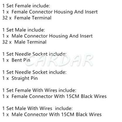 32 Pin MX34032SF1 MX34032PF1 Automotive Navigation Central Control Instrument Socket Electrical Wire Connector For Honda