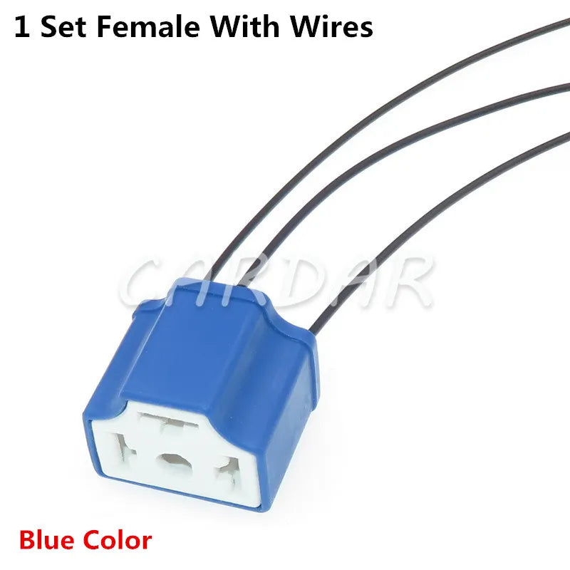 3 Pin 7.8 Series H4-2A Automobile Light Bulb Plug Ceramic High Temperature Resistant Socket H4 Auto Relay Lamp Holder