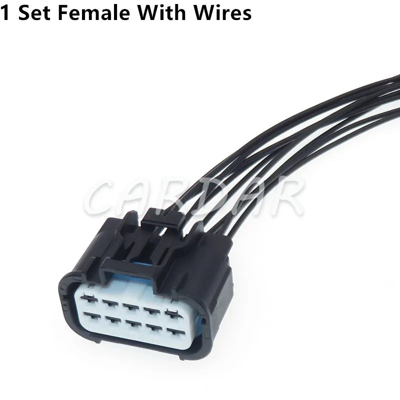 10 Pin 6189-7601 6189-7602 Car Headlights Electric Cable Male and Female Docking Waterproof Socket For Roewe Chevrolet