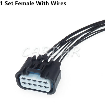 10 Pin 6189-7601 6189-7602 Car Headlights Electric Cable Male and Female Docking Waterproof Socket For Roewe Chevrolet