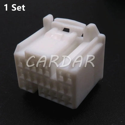 22 Pin White Automotive Low Current Electric Wiring Plastic Housing Unsealed Socket With Terminal 353028-1