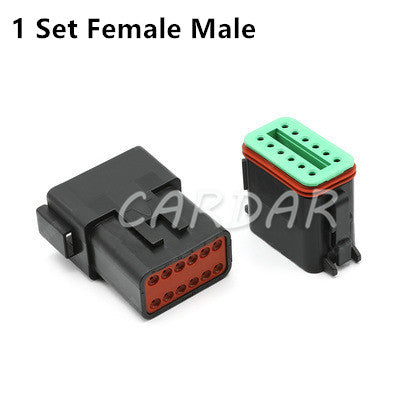 Deutsch DT Black Connector Waterproof Electrical Plug DT06/DT04 2/3/4/6/8 Pin Engine/Gearbox For Car Bus Motor Truck