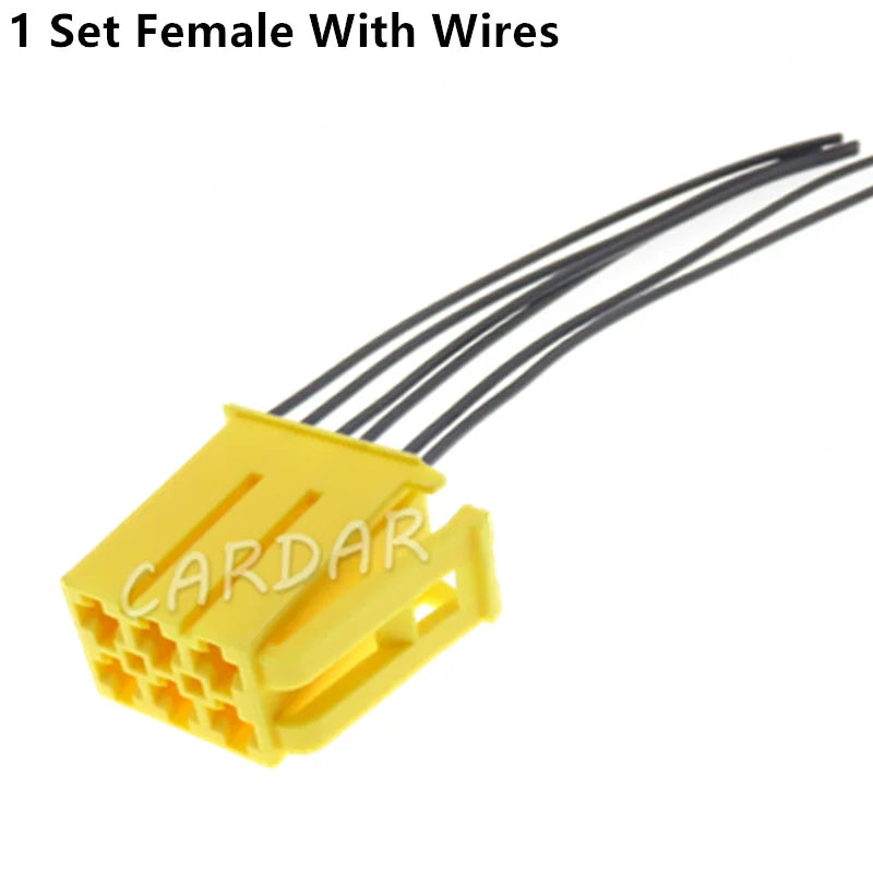 6 Pin 2.8 Series Yellow Automobile Plastic Housing Male Female Docking Wiring Terminal Socket