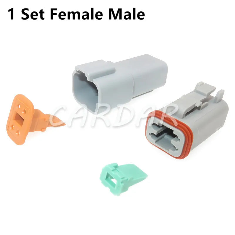 Deutsch DT 2 3 4 6 8 12 Pin Waterproof Connector Electrical Wire Socket 22-16AWG For Car Bus Motor Truck Engine Gearbox