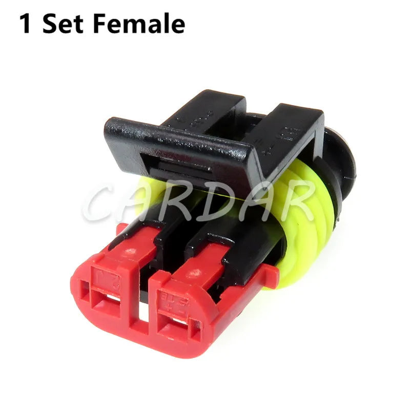 2 Pin 282104-1 282080-2 AMP SuperSeal Waterproof Electrical Automotive Connector Wiring Socket For Cars