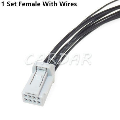 8 Pin 6098-6452 Automotive Wire Cable Plastic Housing Socket Male Female Docking Unsealed Adapter