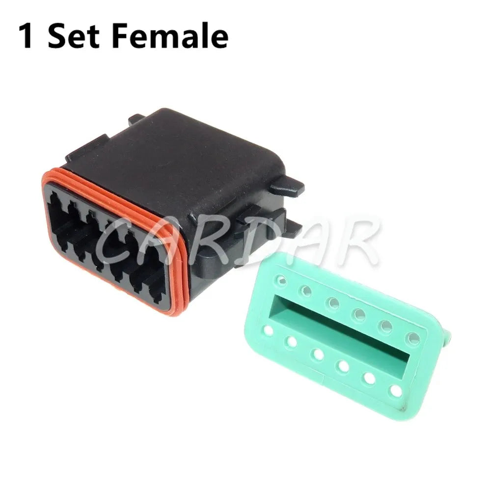 12 Pin 1.6 Series Car Cable Socket Car Window Plastic Housing Wire Connector For Excavator Crane DT04-12P DT04-12S