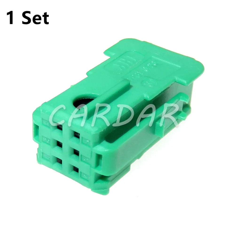 6 Pin 0.6 Series Miniature Green Auto Wire Harness Unsealed Socket 185311-1 953381-1 953382-3