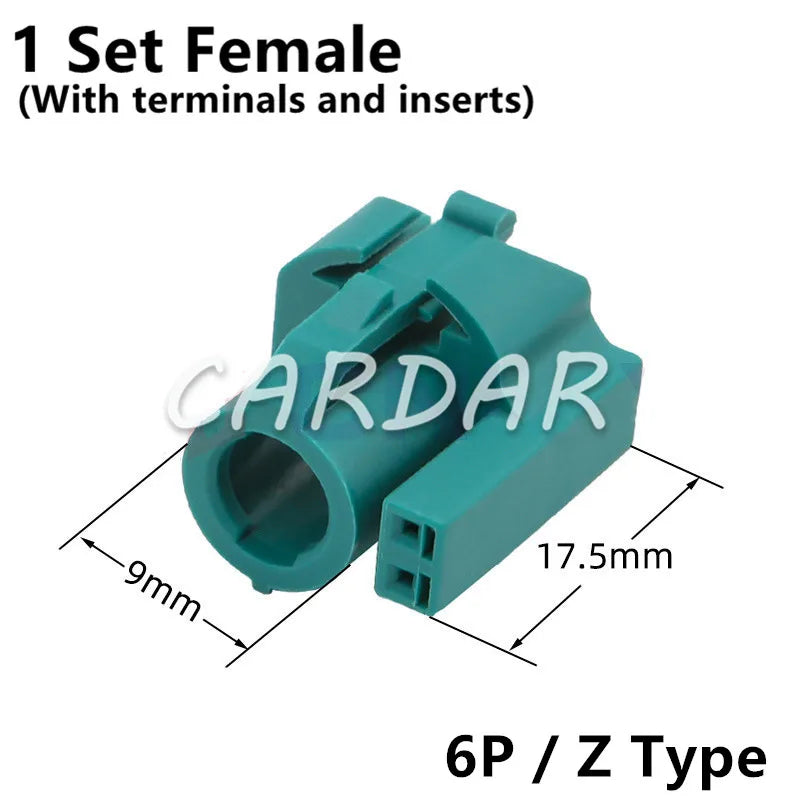 Auto LVDS 6 Pin HDS Connectors Automotive Audio Socket Universal Car Fakra Adapter EVO Cable Connector